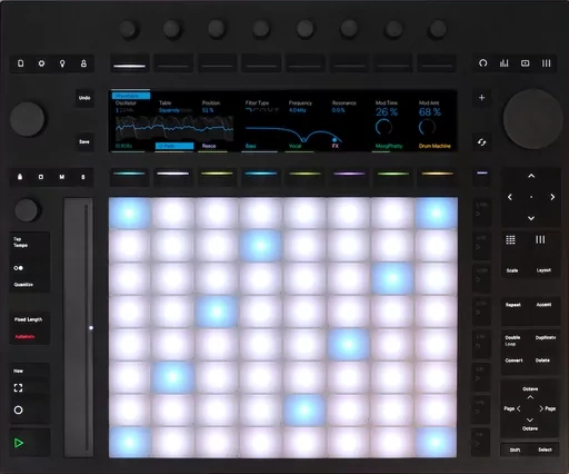 Top view of an Ableton Push 3 Standalone