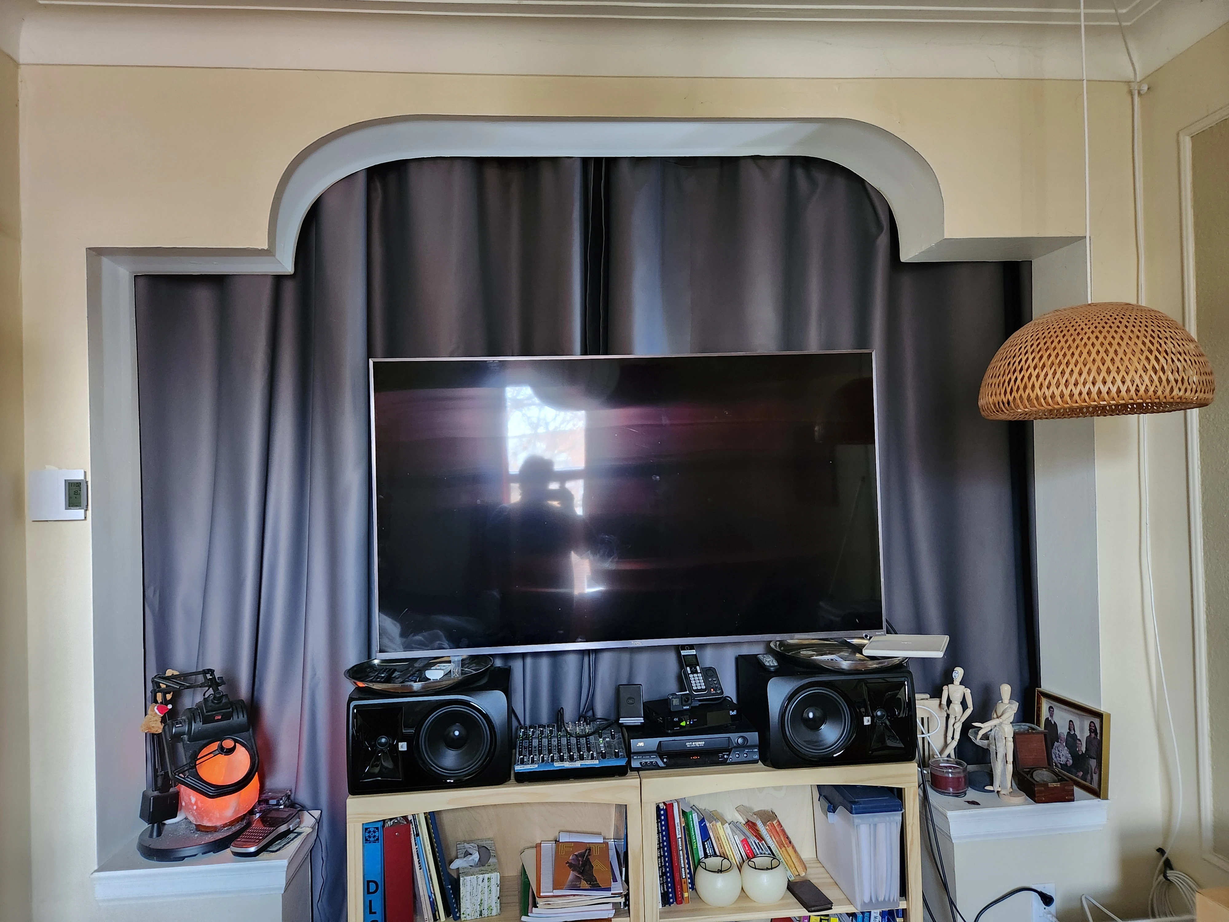 Grey Storage Room / Living Room Divider Curtain