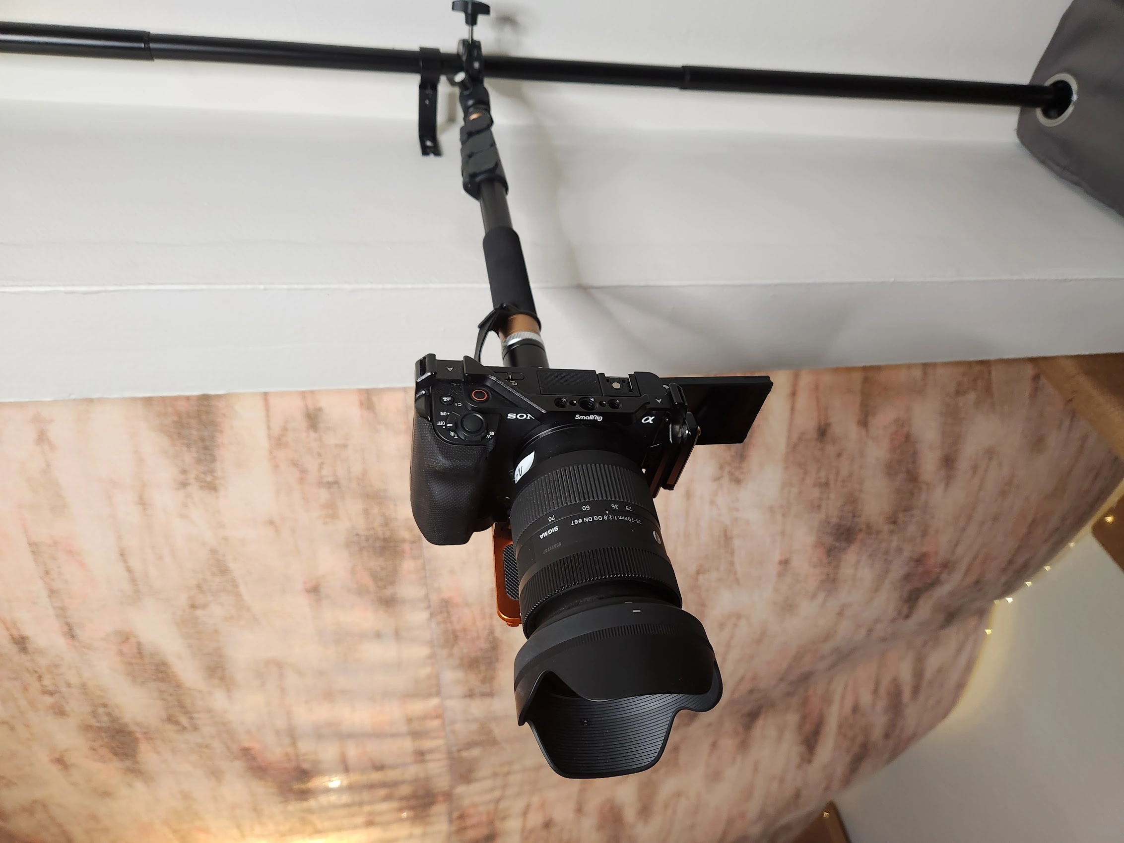 Camera hung from the ceiling